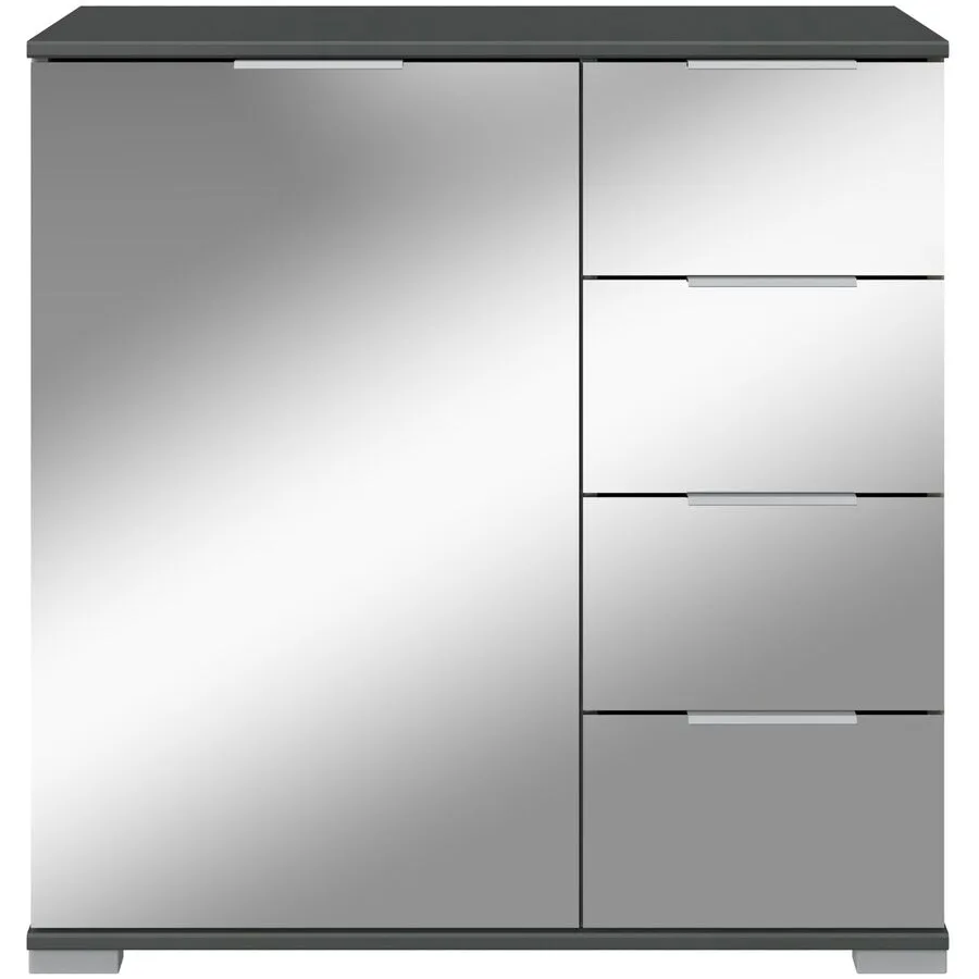 Kommode Peyton C Spiegelglas Holzwerkstoff B 81 H 83 cm