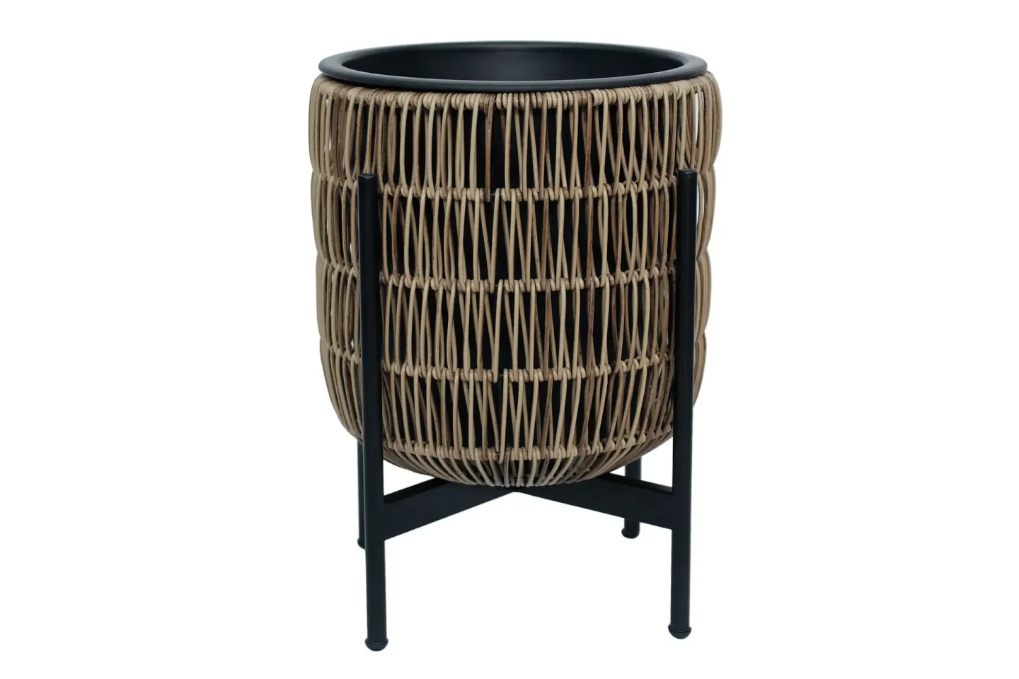 Wicker Blomkruka på stativ 30x30xH38 cm Ljusbrun -