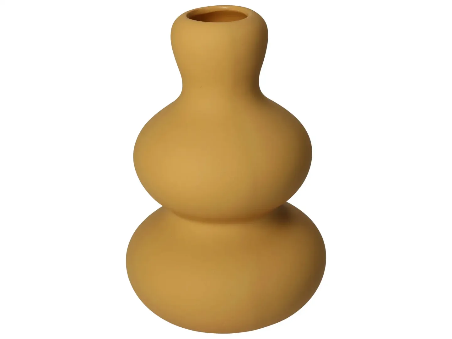 Kersten Vase Steingut Senfgelb H: 20 cm | Schubiger Möbel