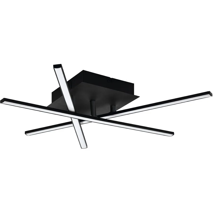 Eglo Deckenlampe Lasana 3 Schwarz/Weiss Aluminium/Kunststoff/Stahl 50 cm 9 cm - LED - Lichtfarbe: Warmweiss - Material: Aluminium/Stahl/Kunststoff -