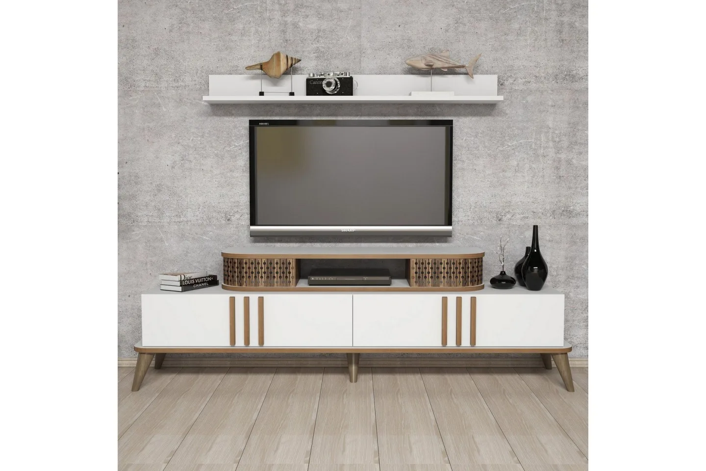 Hovdane TV-Möbelset 168 cm - Vit