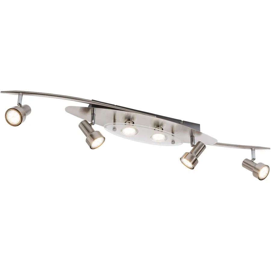 System Pleno Silber Kunststoff/Metall 92 cm 11.8 cm - Material: Metall/Kunststoff - LED - Lichtfarbe: Warmweiss