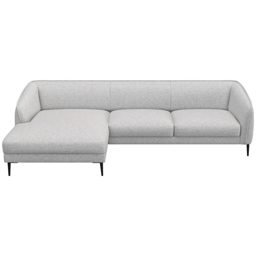 Ecksofa Fady Links Stoff hellgrau B 298 T 74 cm