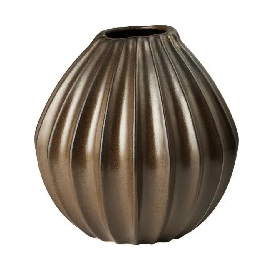 Broste Copenhagen Wide Vase L 30 cm Brown