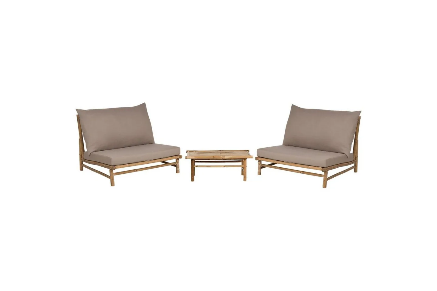 Loungeset Todi Ljus trä/Taupe - Ljus trä/Taupe