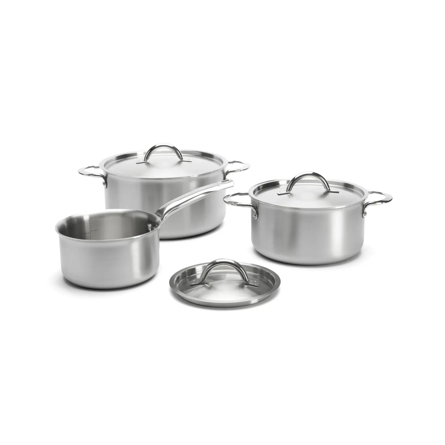 De Buyer de Buyer Alchimy Topfset mit Deckel 6-teilig Edelstahl