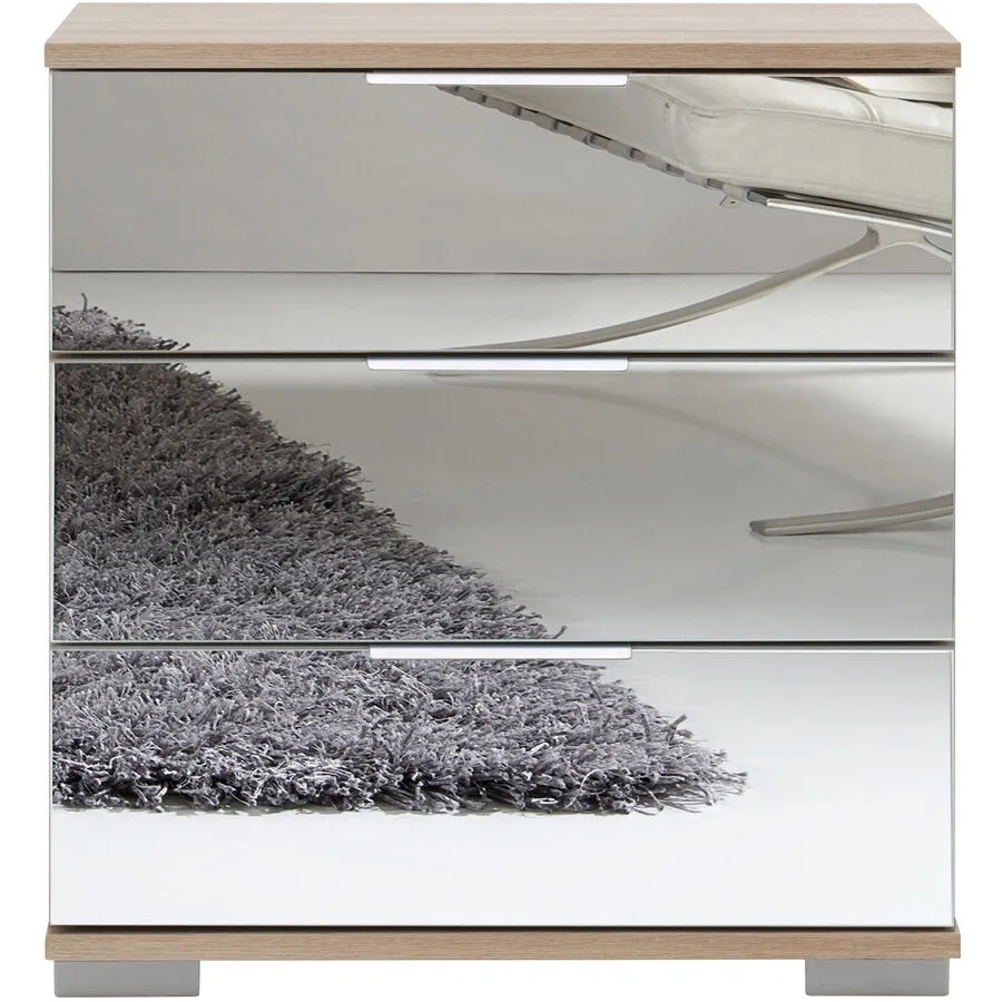 Nachttisch Peyton C Spiegelglas Holzwerkstoff B 52 H 58 cm