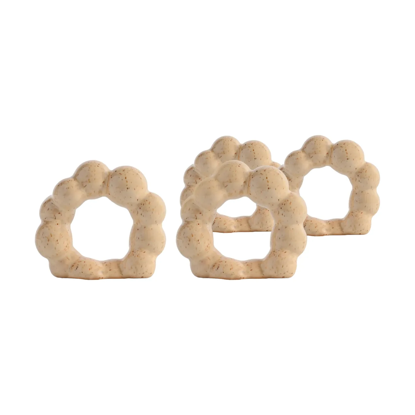 Byon Porto Serviettenring 4‑er Pack Beige