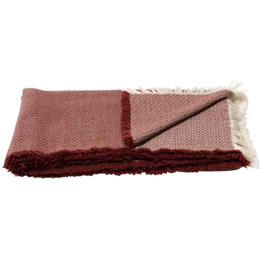 Journey Living Wohndecke Saone rubinrot Mischgewebe 170 x 130 cm