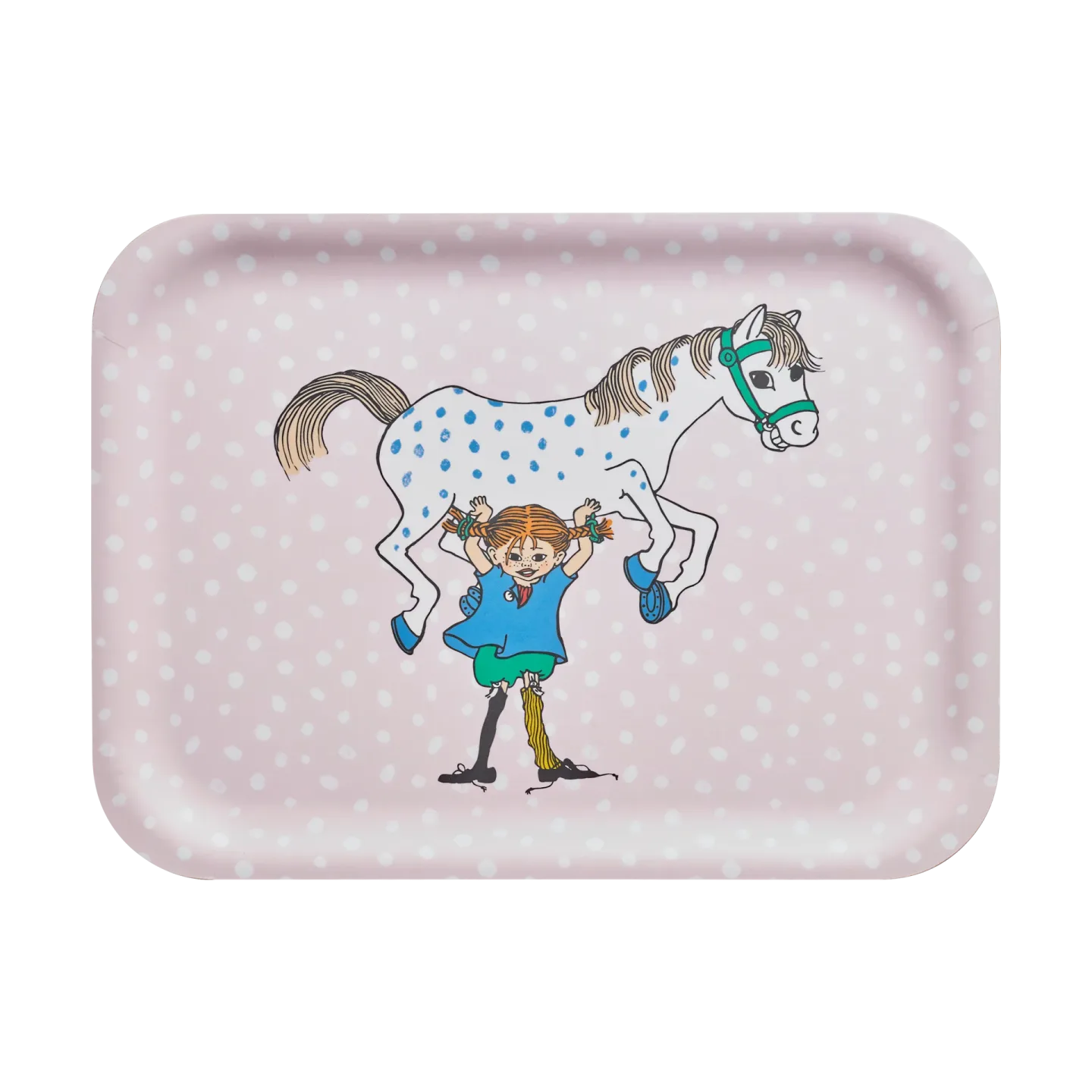 Muurla Pippi Tablett 20x27 cm Pippi and the Horse