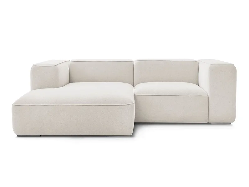 Ecksofa BOBOCHIC ZEPHYR Stoff mit Textur weiss