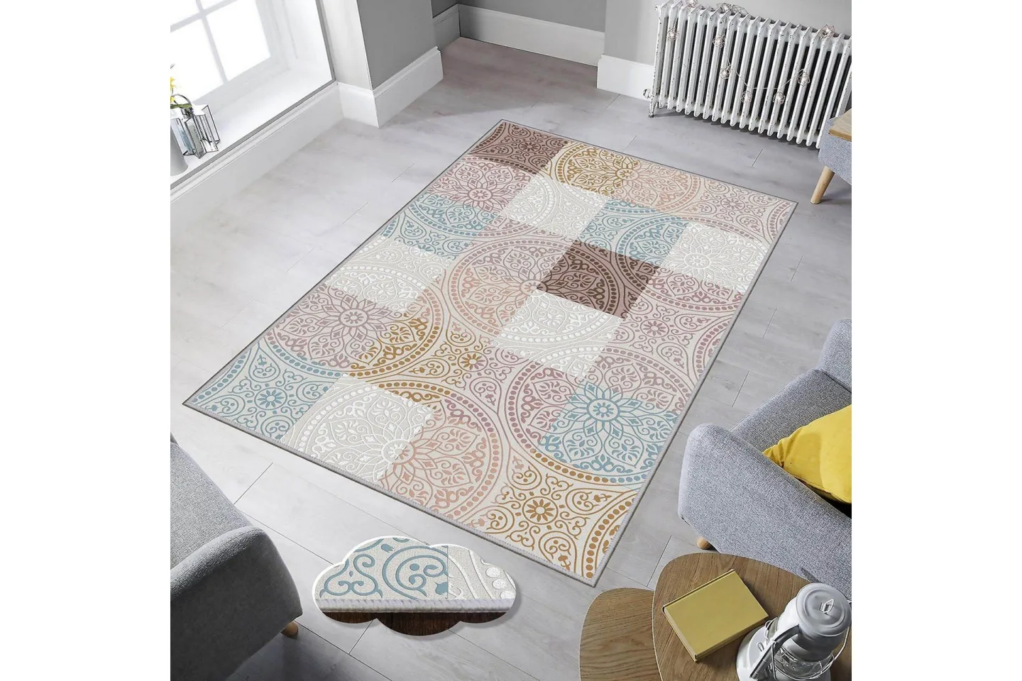 Homefesto Matta 100x200 cm - Multifärgad