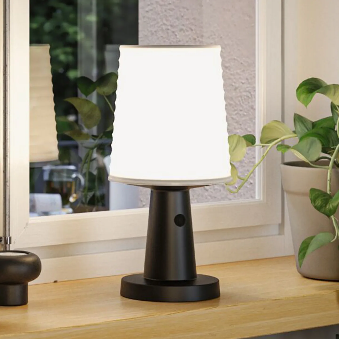 Ilanga LED-Solar-Tischlampe, anthrazit 30 cm IP44 - Paulmann - Terrasse - Modern - Kunststoff - Einflammig