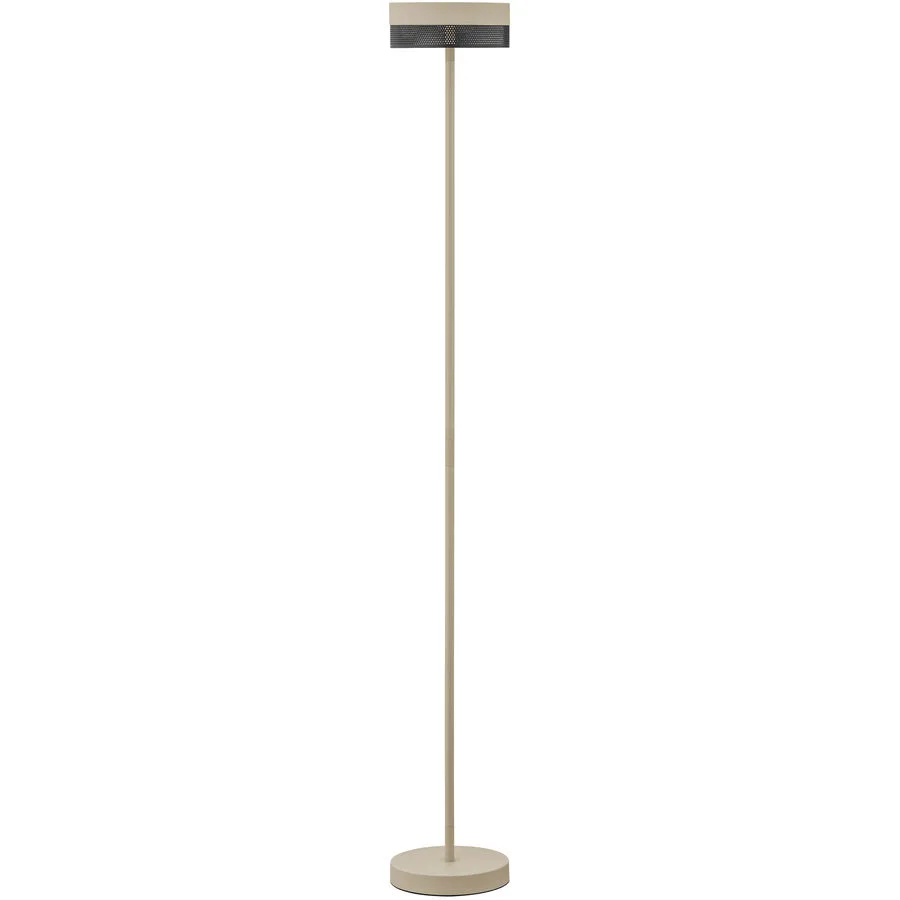 Stehlampe Mesh Beige/Braun Metall 16 cm 120 cm - Farbe: sand - LED - Lichtfarbe: Extra warmweiss - LED Energiesparlampen