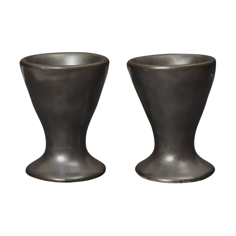 Ferm Living Flow äggkoppar 2-pack Black