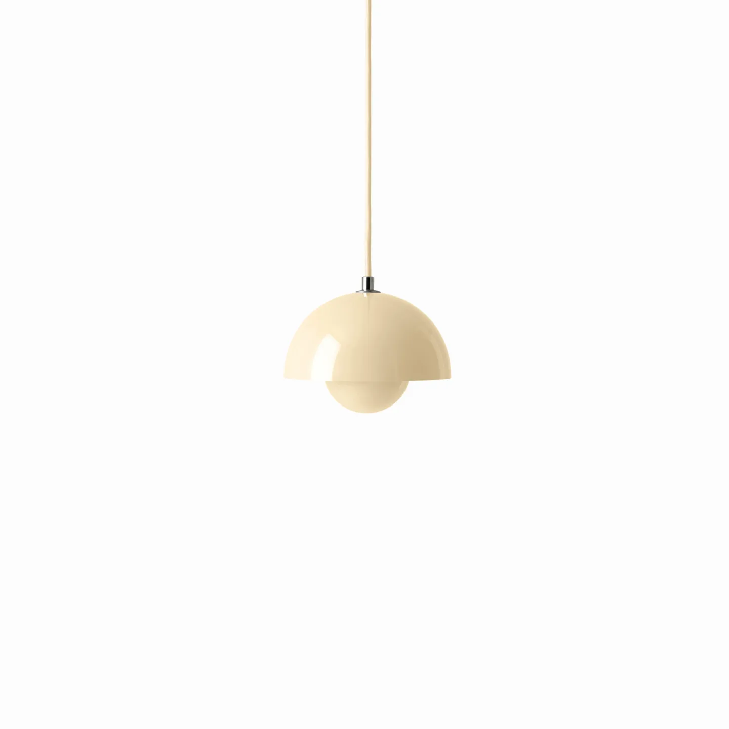 Flowerpot VP10 Hängeleuchte, Ø 16 cm, creme - &TRADITION - Wohnzimmer - Design - Metall - Mit Schirm
