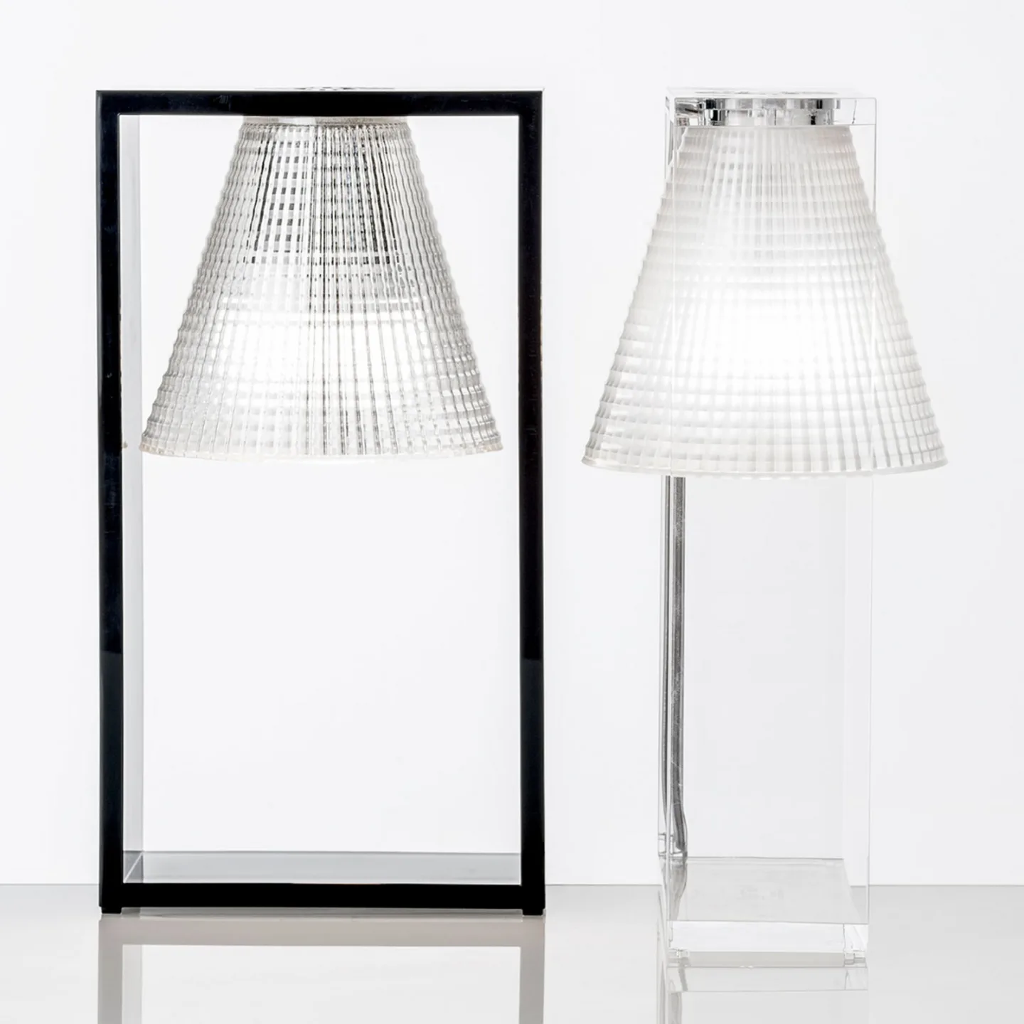 Light-Air Tischleuchte Kristall/Schwarz - Kartell - Wohnzimmer - Design - Kunststoff - Mit Schirm