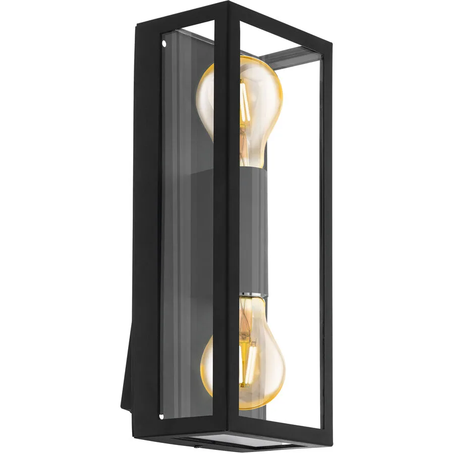 Eglo Wandlampe aussen Alamonte 1 Schwarz Stahl 38 cm