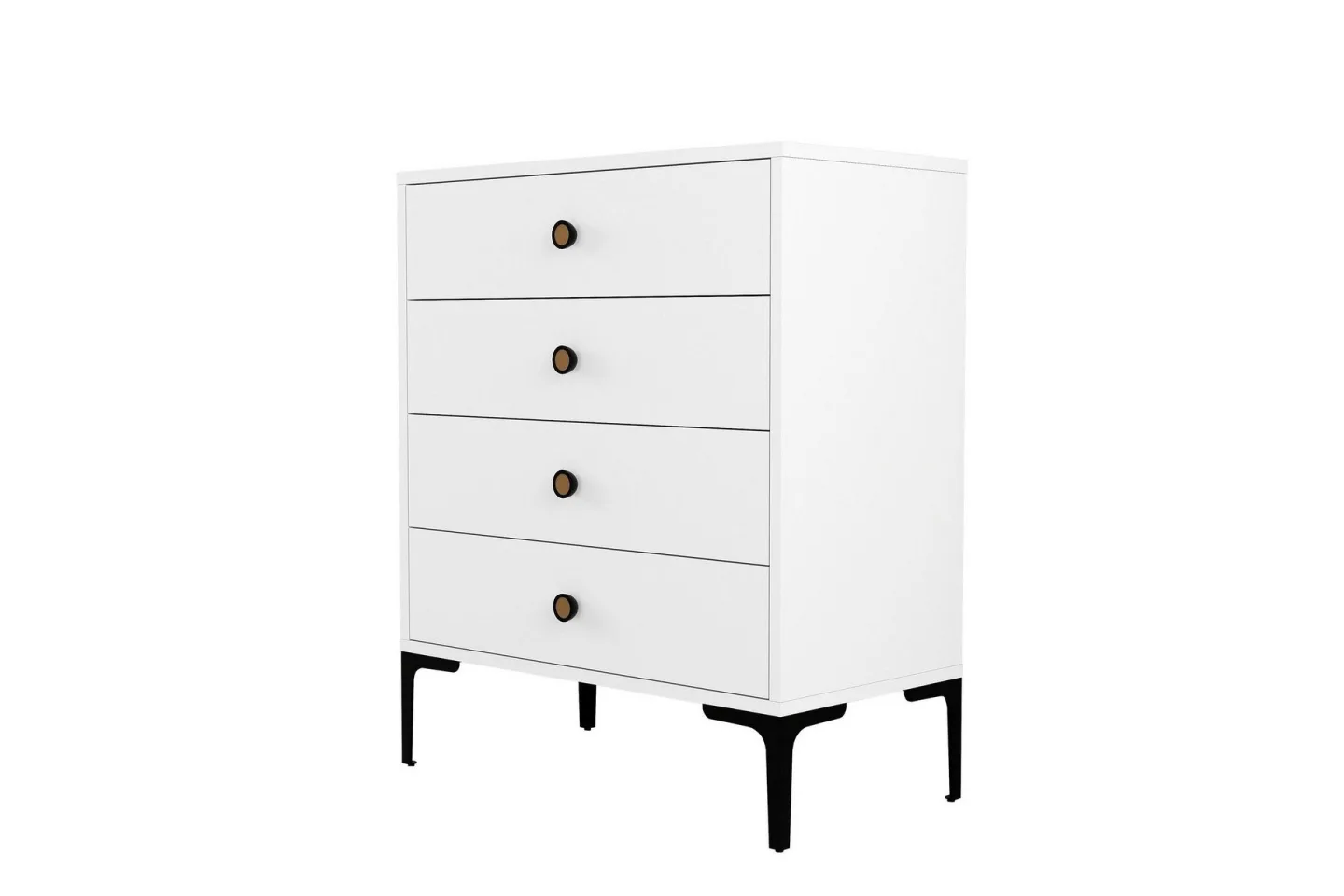 Ameias Byrå 76x90,7 cm Vit - Hanah Home