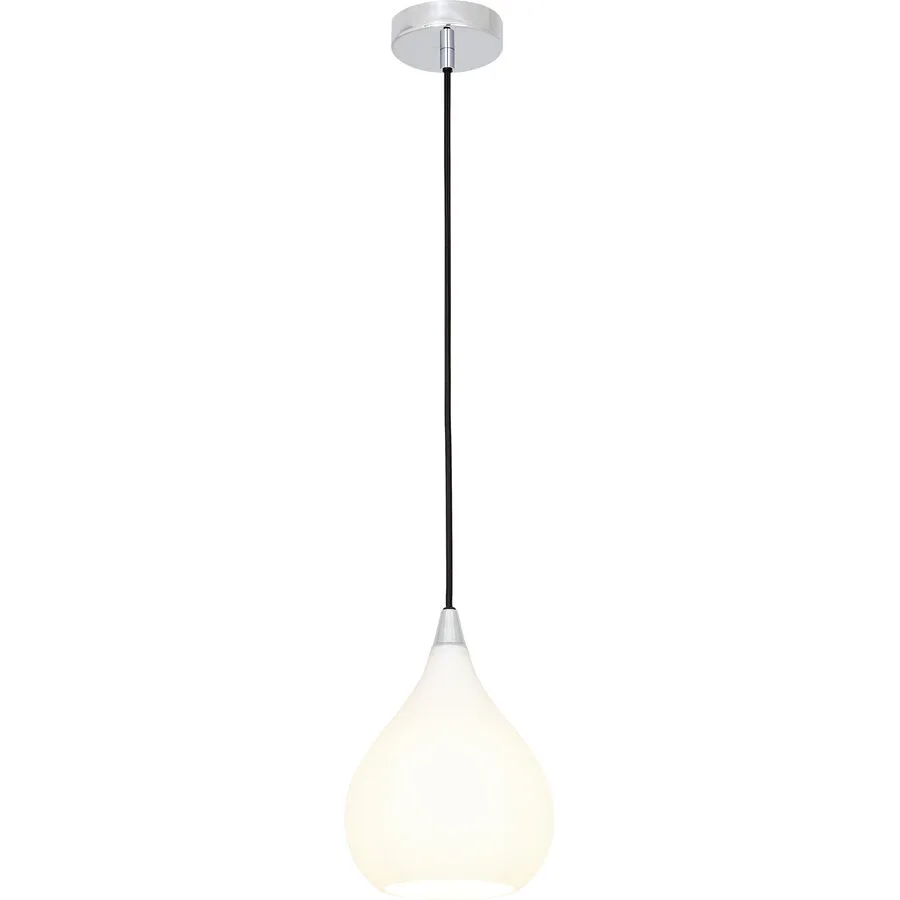 Pendellampe Perla Weiss Glas 17 cm 125 cm