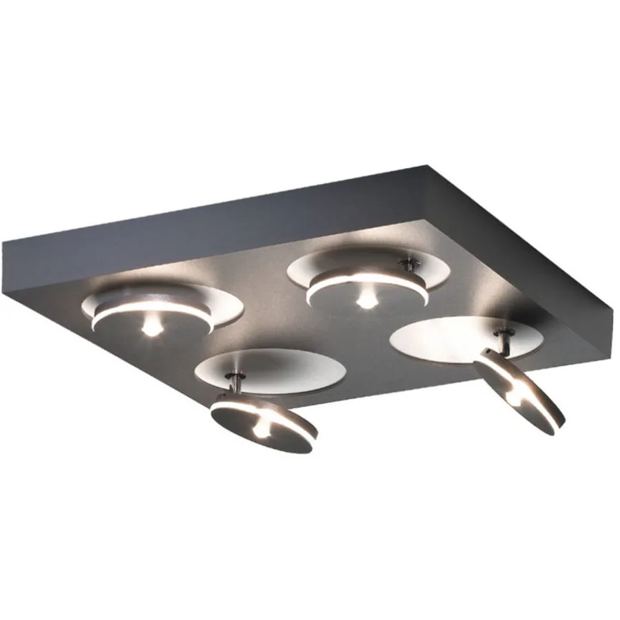 Escale Spot Spot it Grau Aluminium 40 cm 5 cm - Farbe: anthrazit - LED - Lichtfarbe: Extra warmweiss - LED Energiesparlampen
