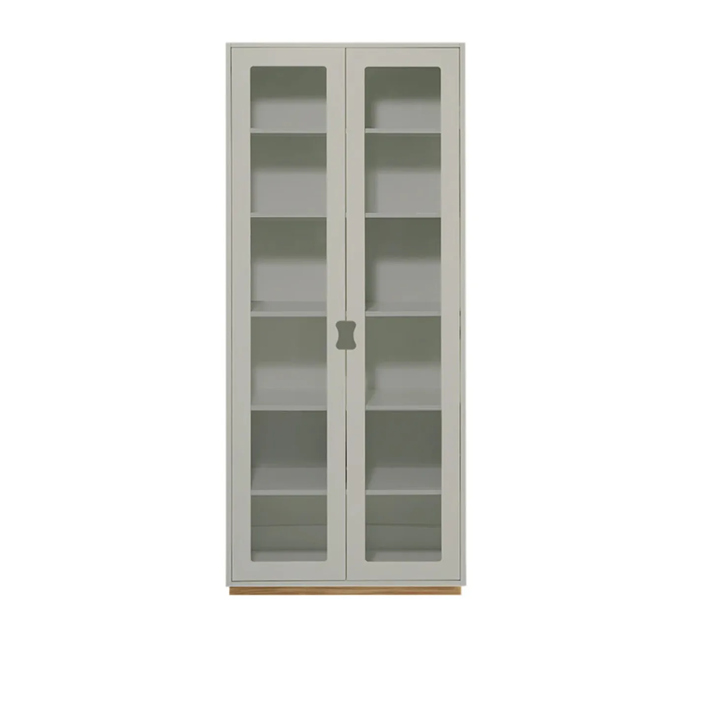 Asplund - Snow Cabinet F D30 Glass Doors - Light Grey, Ek Sockel - Skåp och vitrinskåp - Thomas Sandell & Jonas Bohlin - Grå - Trä