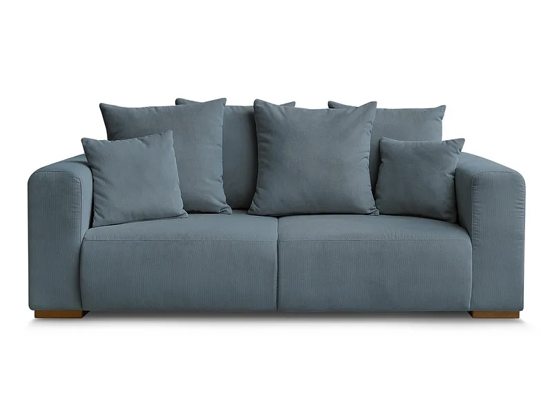2er Sofa BOBOCHIC SIDONIE Cord-Stoff dunkelblau