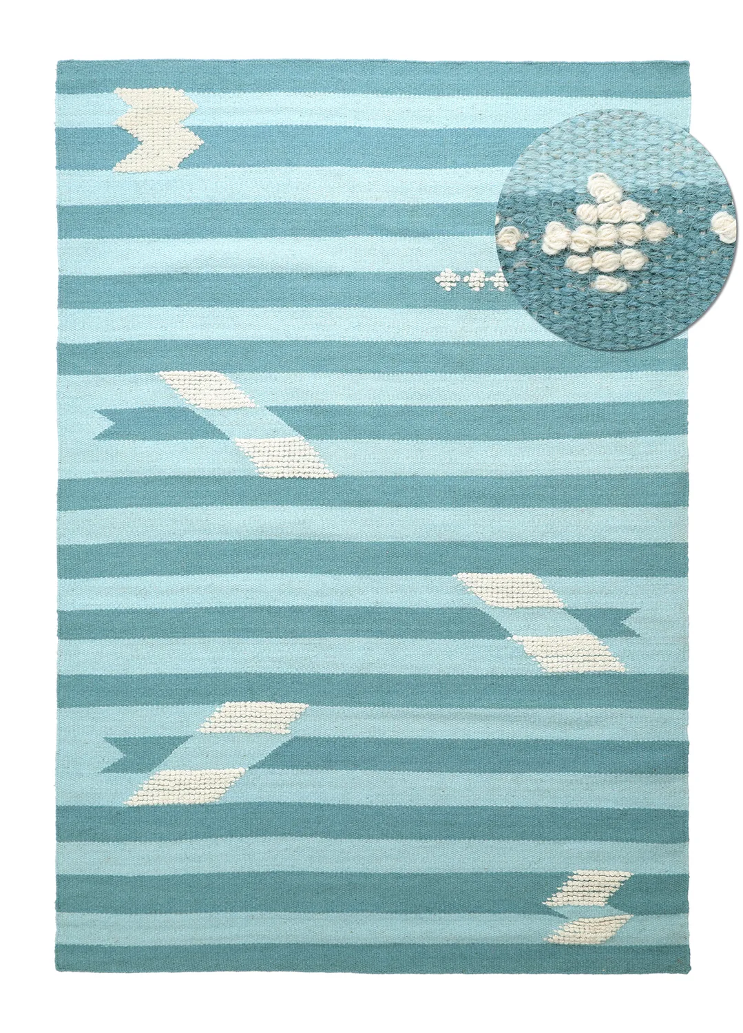 Ullteppe - Serpa (lyseblått) (Størrelse: 240 x 340 cm)