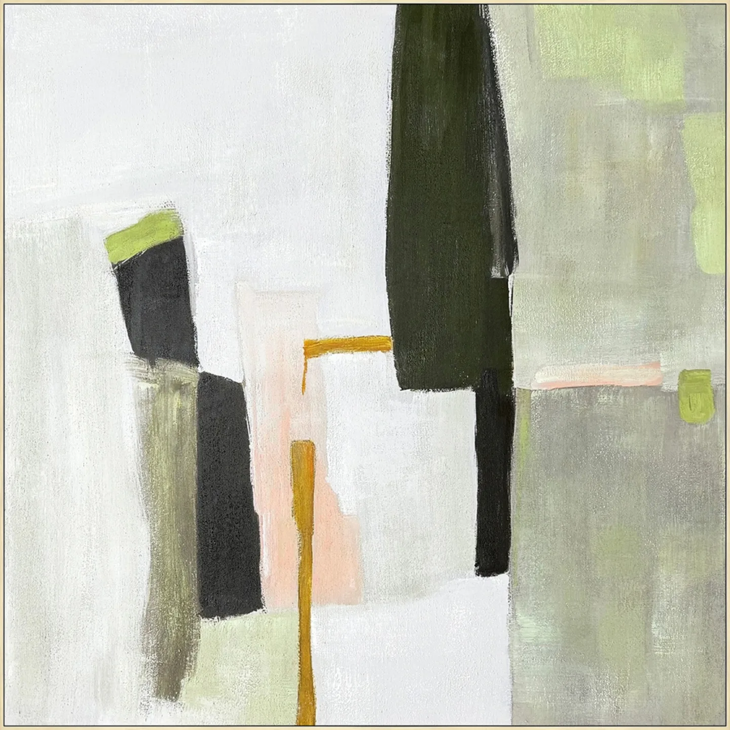 image LAND Bild mit Rahmen Olive Colour Blocks 1 | Schubiger Möbel
