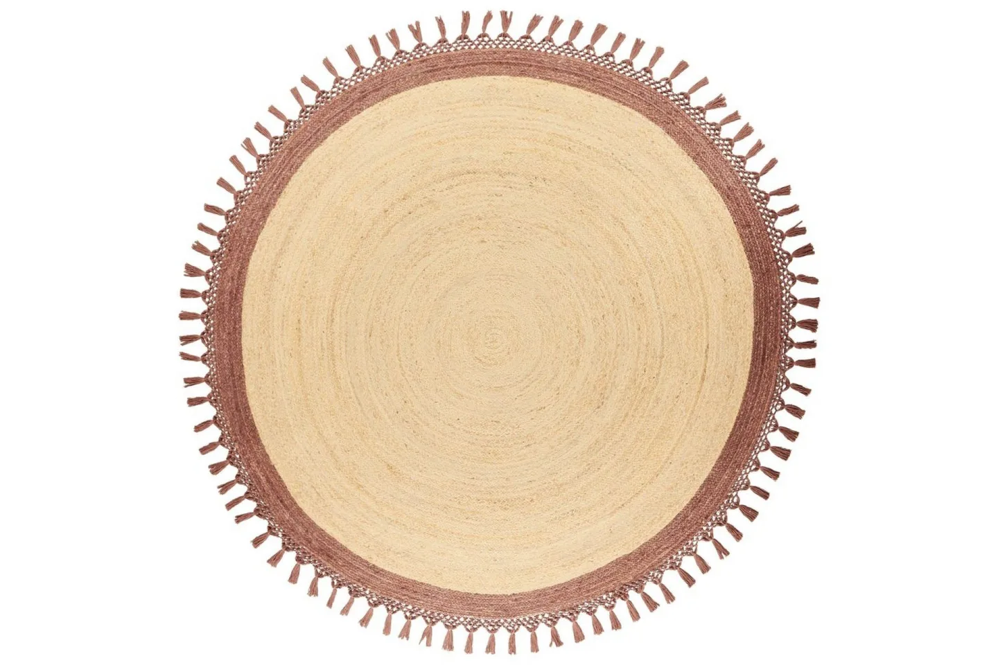 Plattvävd Marts - Beige, brun, 200x200 cm