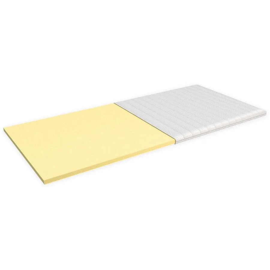 Topper Plush Weiss Viscoelastischer Monokern- Schaumstoff (40% Viscose/60% Polyester) 140 x 200 cm