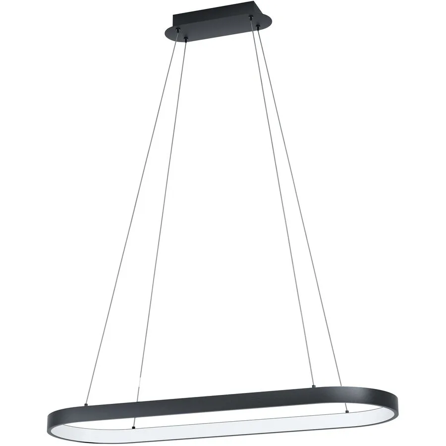Eglo Pendellampe Codriales Schwarz Stahl 30 cm 110 cm - LED - Lichtfarbe: Warmweiss - LED Energiesparlampen