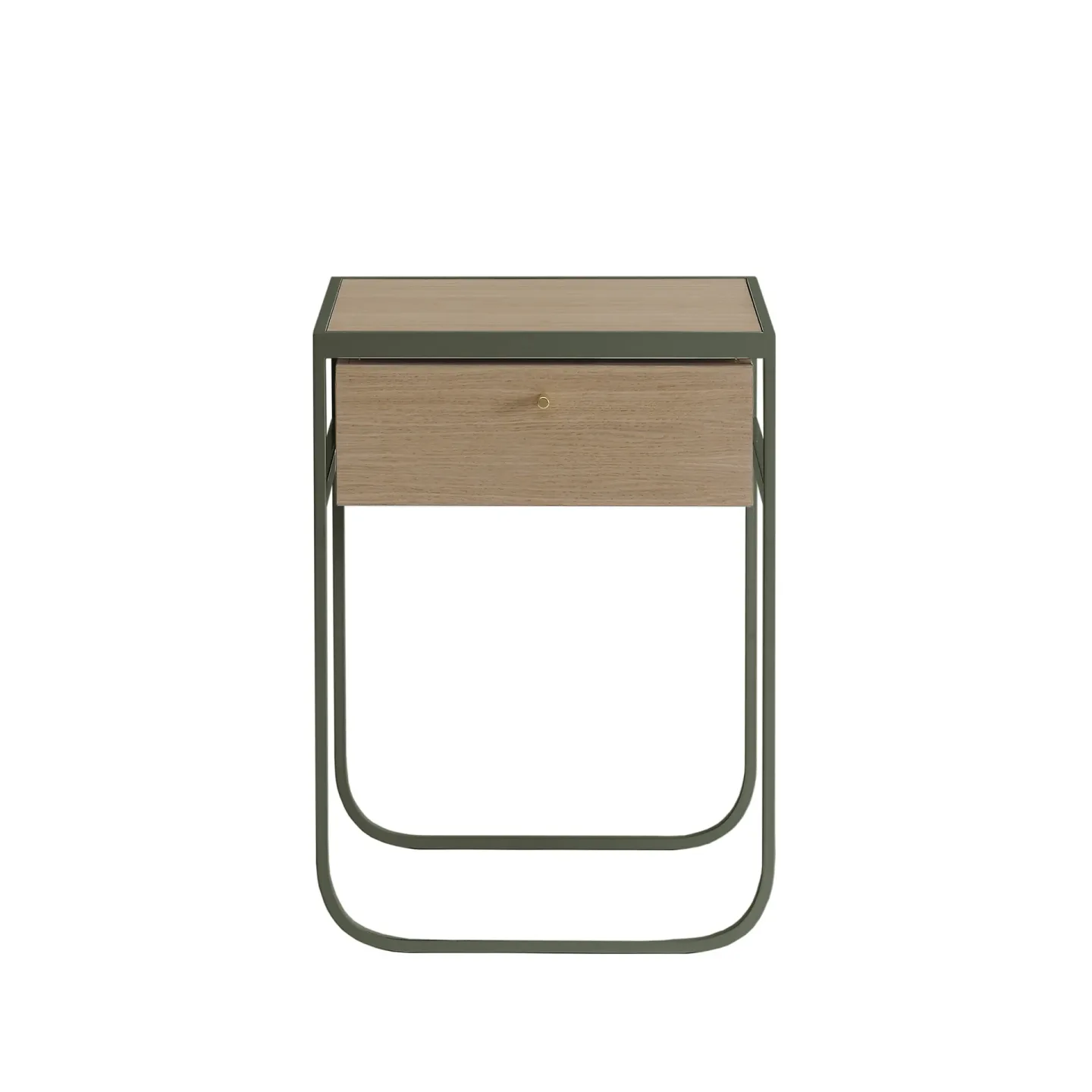 Asplund Nati Tati Drawer sängbord green khaki, vitlaserad ek