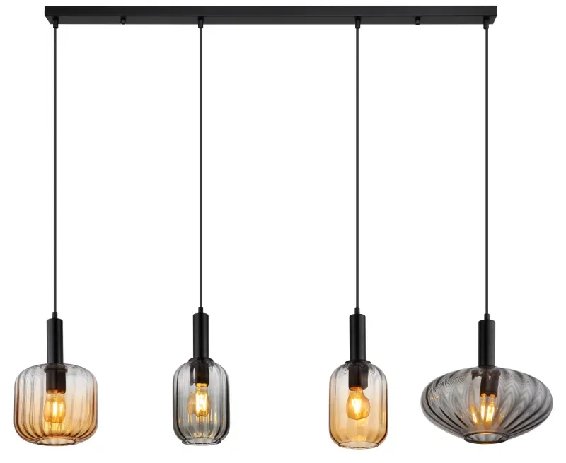 Globo Lighting - Valletta 127cm - Taklampa - Svart