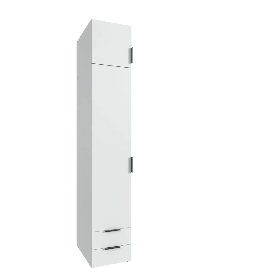 Kleiderschrank Modu weiss/schwarz Holzwerkstoff B 40 cm