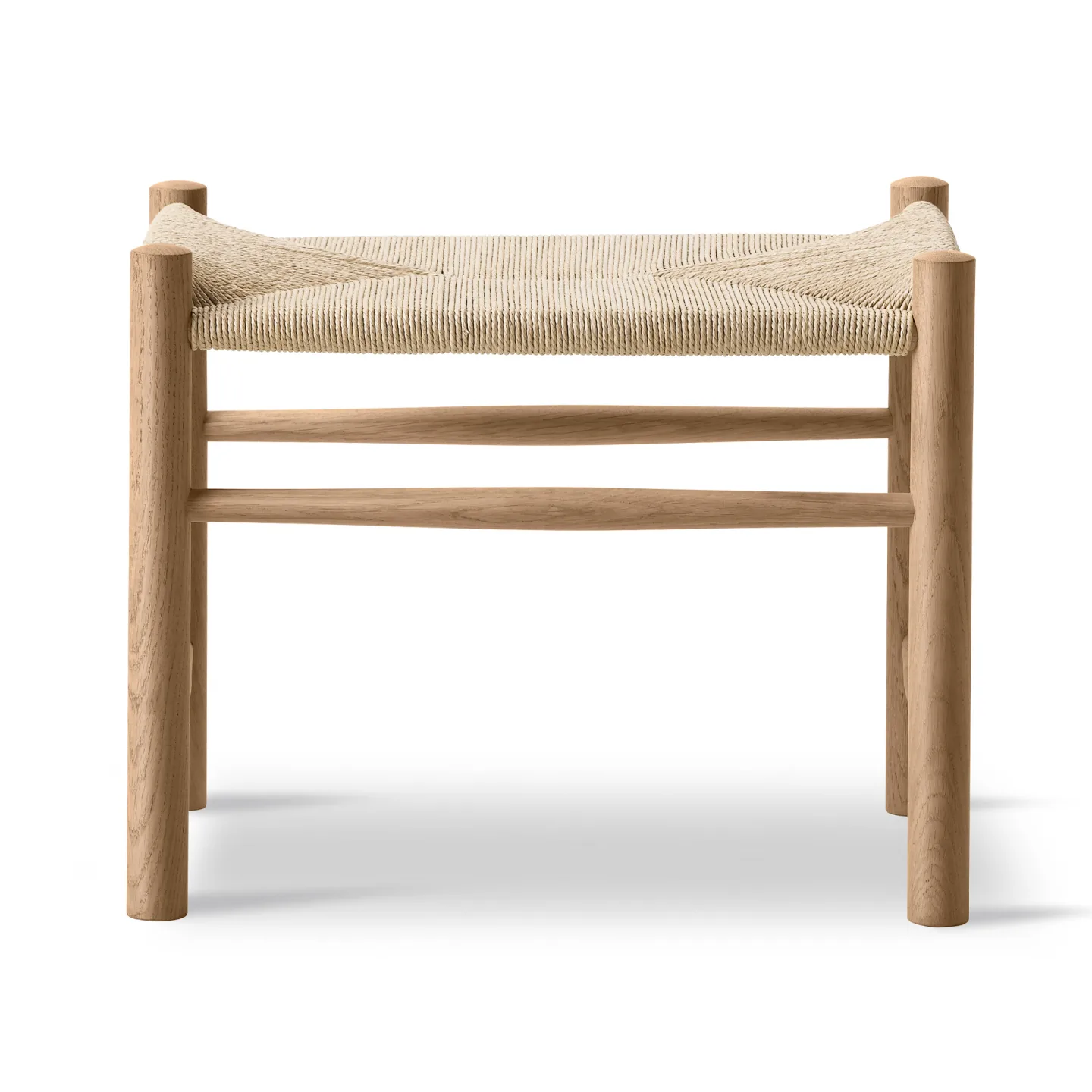 Fredericia Furniture - Wegner J16 Stool - Oak oil - Natural paper cord - Pallar - Hans J. Wegner - Träfärgad - Trä