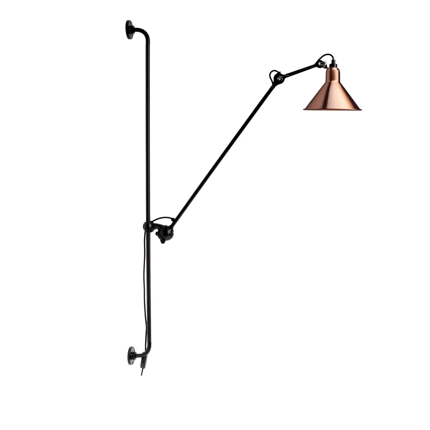 DCWéditions - Lampe Gras No214 - Conic, Koppar - Vägglampor - Bernard-Albin Gras - Koppar - Metall
