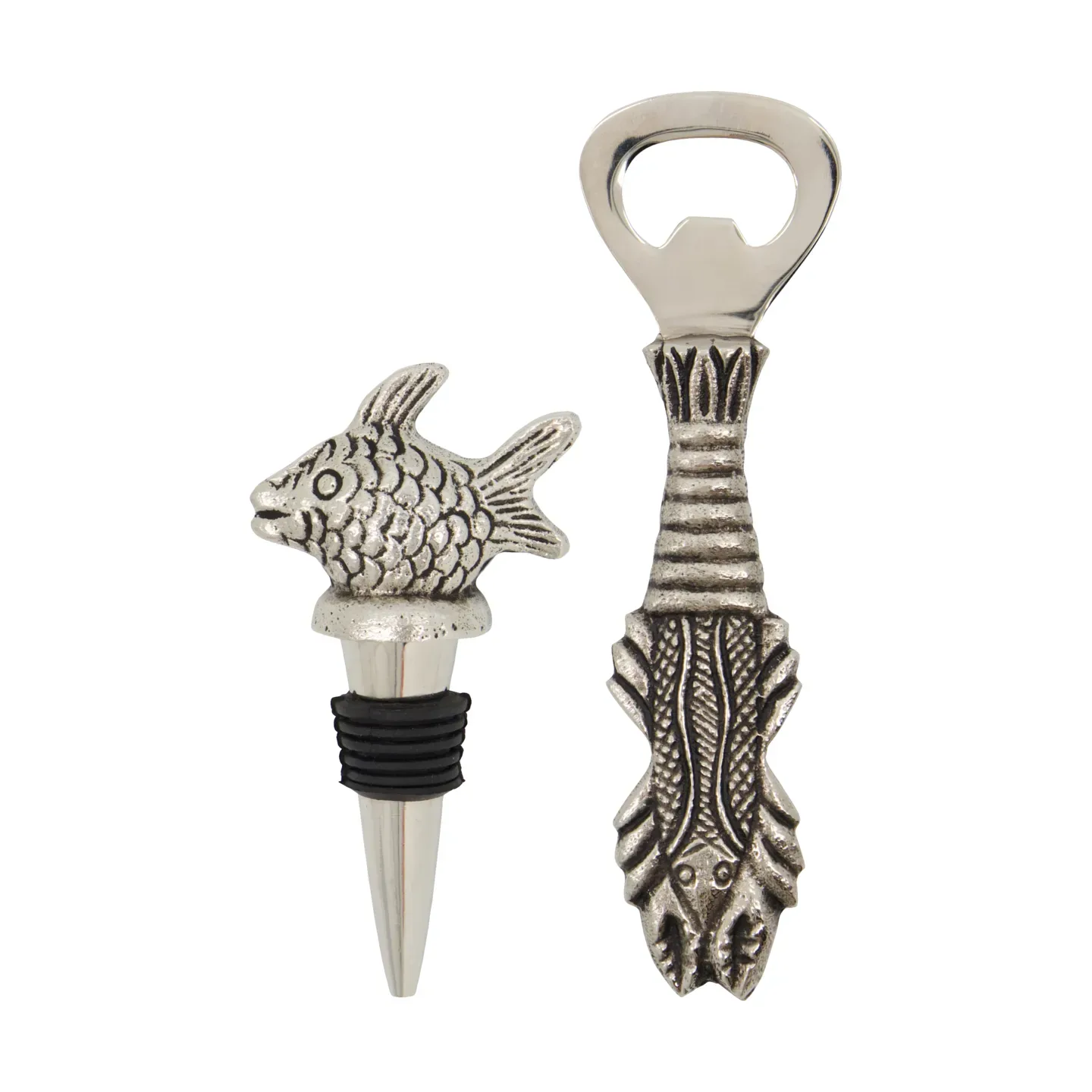 House Doctor Fish Barset 2-teilig Antiksilber