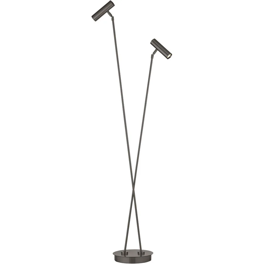 Stehlampe Tom Pro Bronze Metall 137 cm - LED - Lichtfarbe: Extra warmweiss - Helles Neutralweiss - LED Energiesparlampen