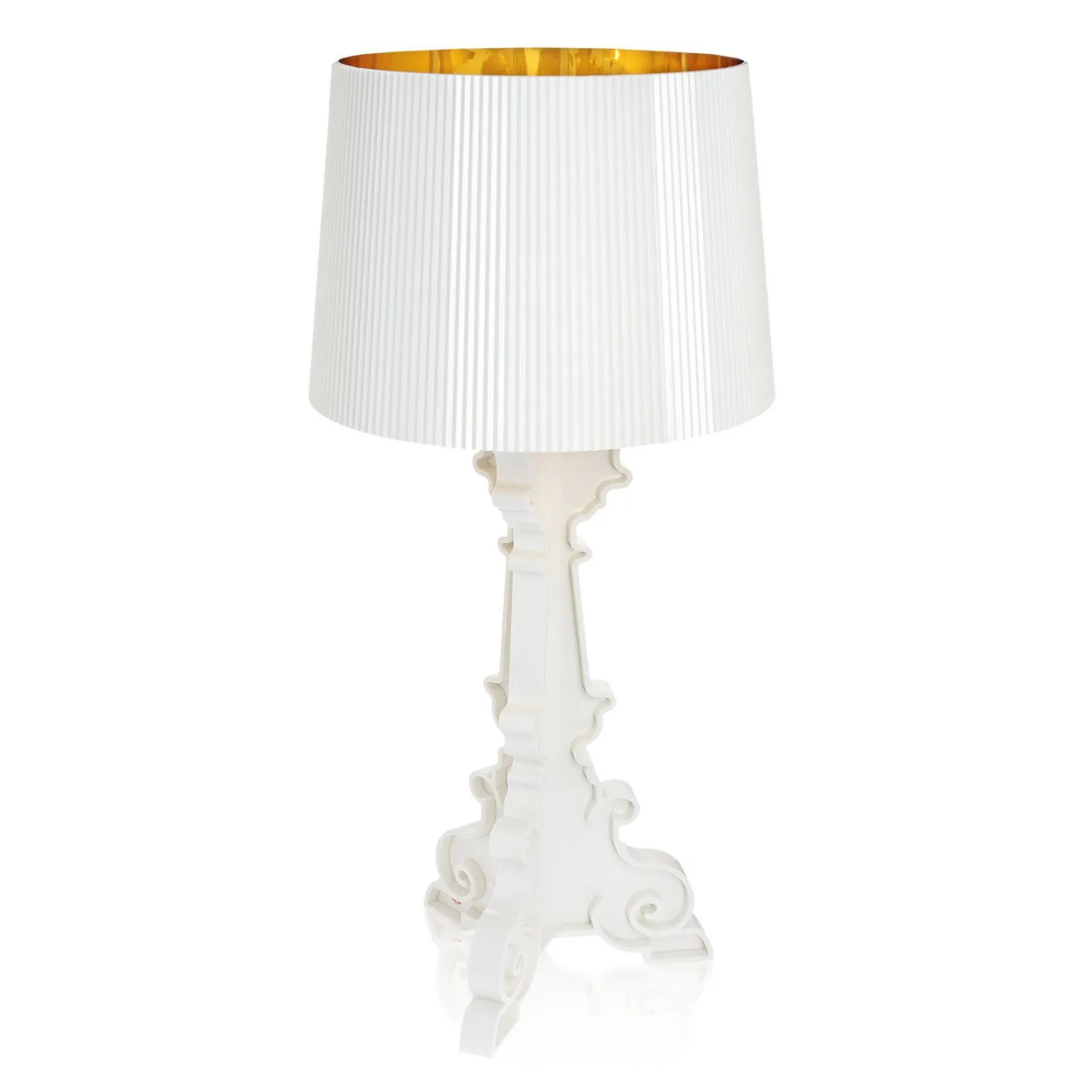 Bourgie Bordlampe Hvid/Guld - Kartell - Stue - Design - Plastik - Med skærm