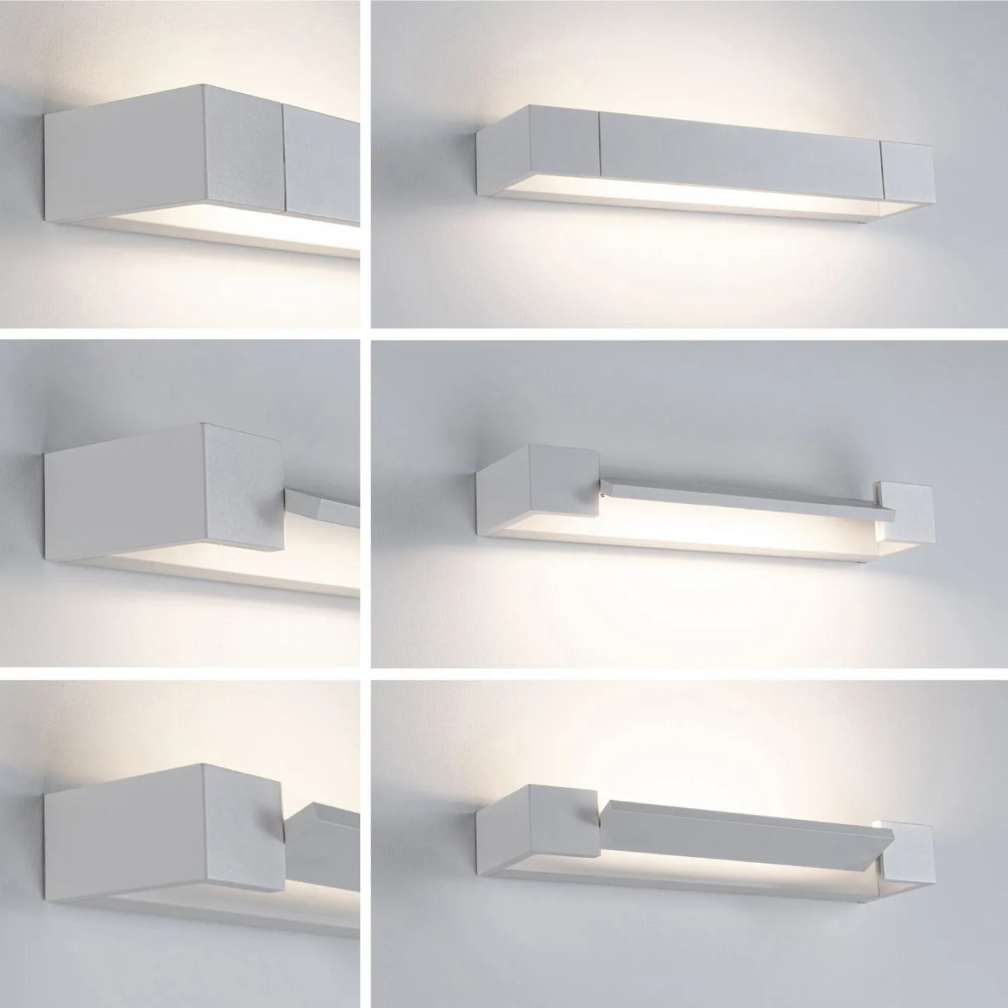 LED-Wandleuchte Lucille weiß 40 cm dimmbar IP44 - Paulmann - Badezimmer - Modern - Metall - Eckig