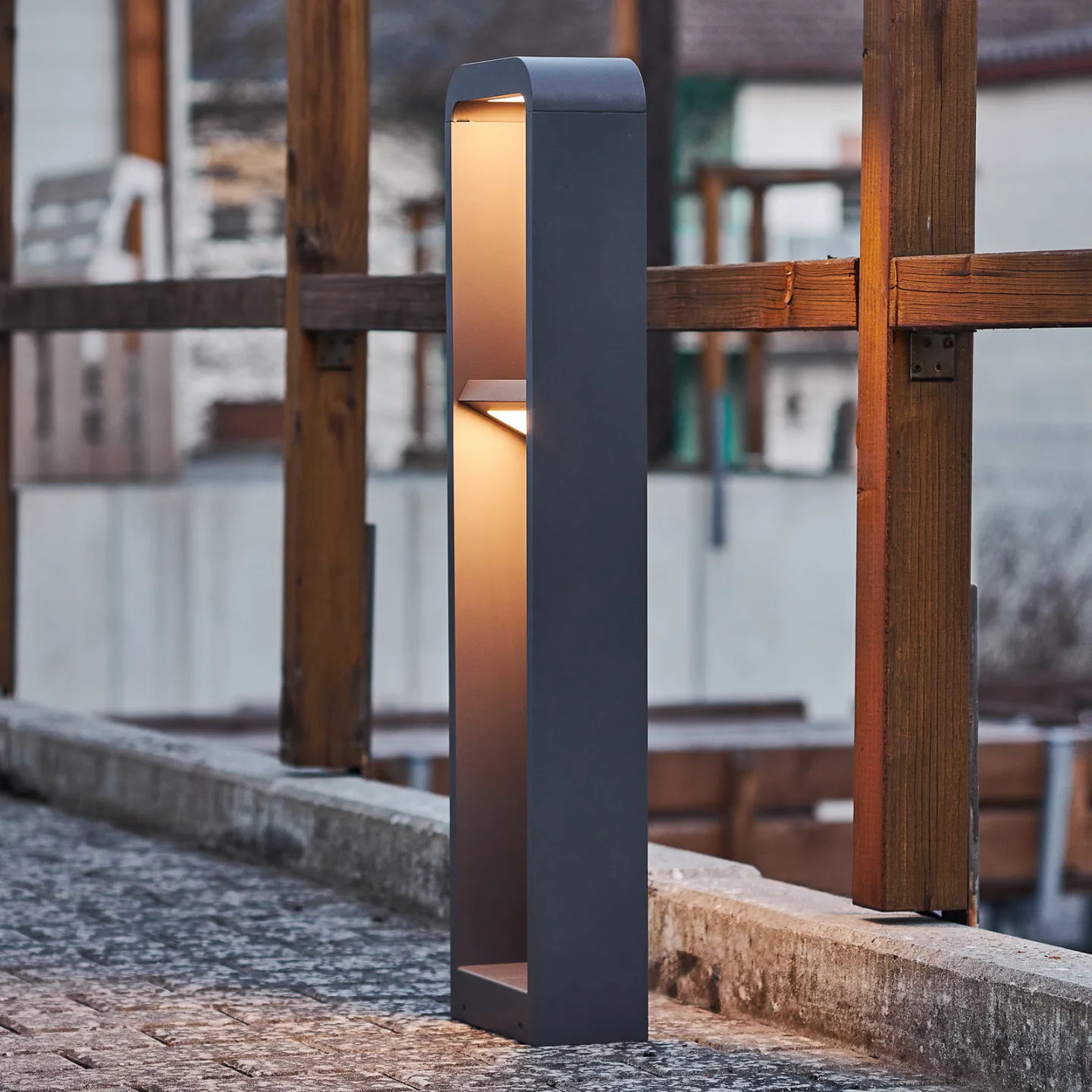 Darko LED Havelampe H80 Alu - Lindby - Terrasse - Moderne - Aluminium - Med én lyskilde