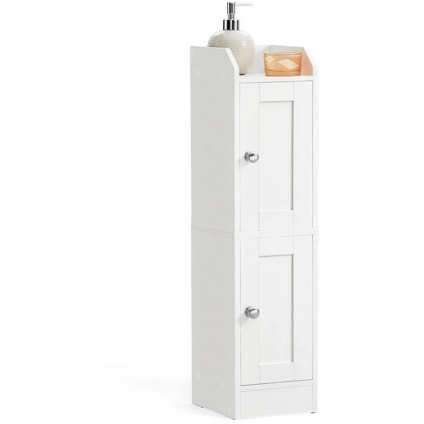 Kommode VASAGLE Weiss, Cloud White B 20 H 80 cm - Material: Holzwerkstoff - Kommode