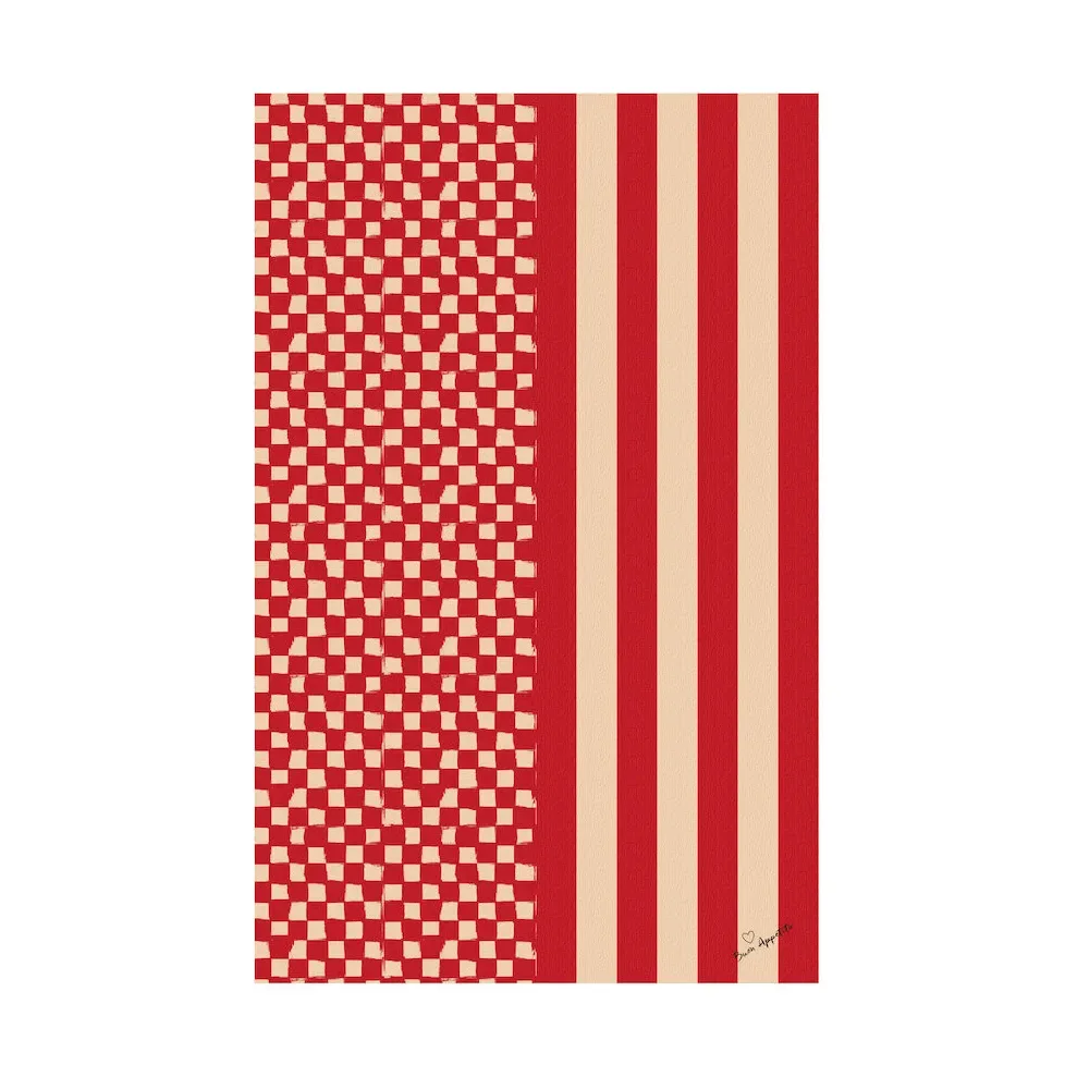 Byon Love Tischdecke 150x280 cm Rot-Sand