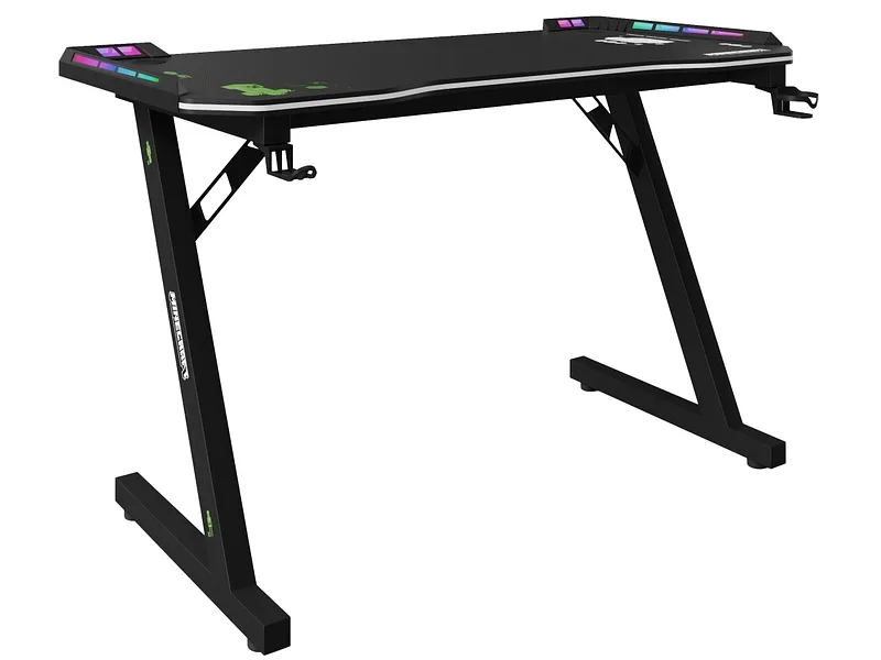 Gaming Schreibtisch MINECRAFT STEVE 60x120x74cm schwarz