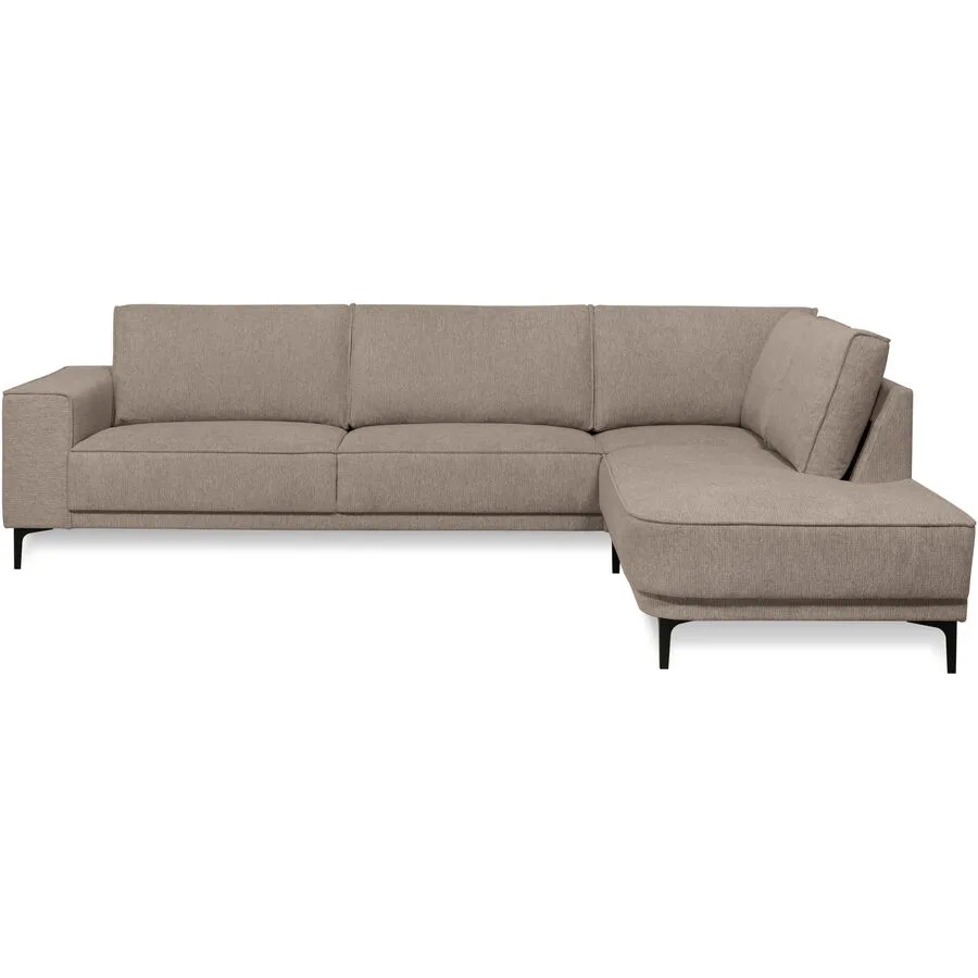 Ecksofa Marjorie Rechts Stoff braun warm B 289 T 210 cm