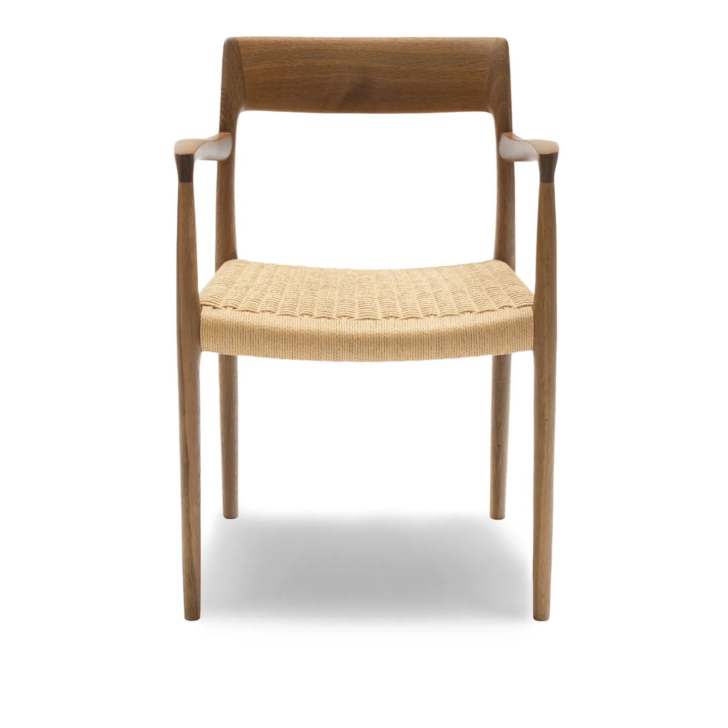 J.L. Møller - Model 57 dining chair Oak, Smoked, Natural Rope - Matstolar - Niels Otto Møller - Beige - Papper/Trä