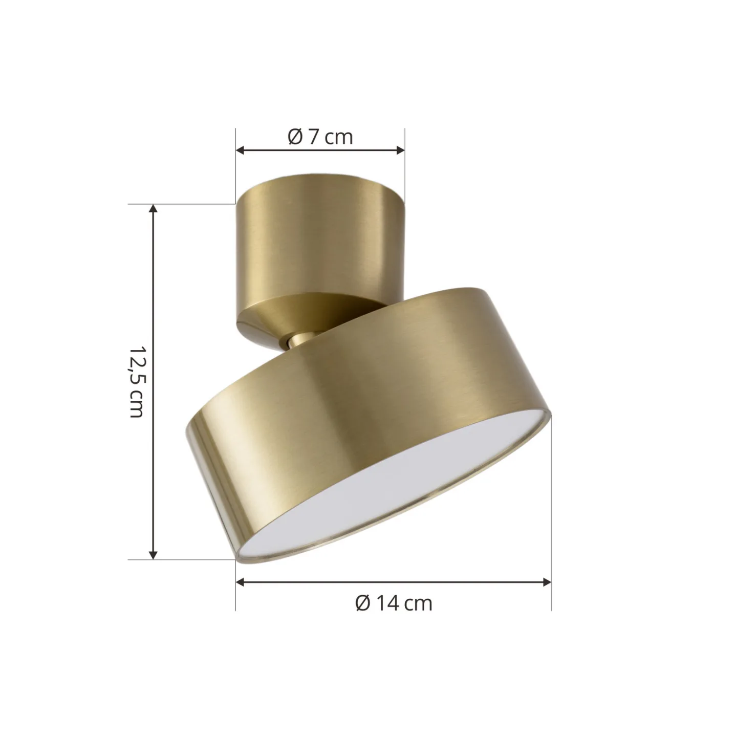 Nivoria LED Påbygningsspot Adjustable Gold - Lindby - Stue - Moderne - Aluminium - Rund