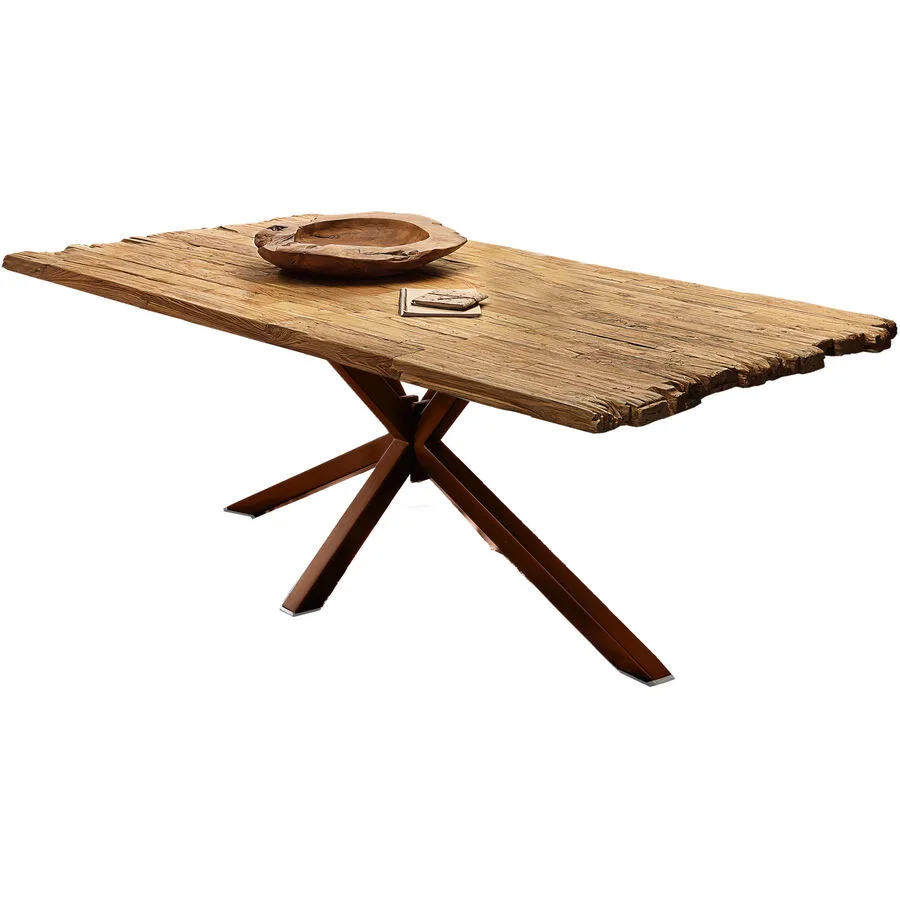 Esstisch Gioia natur Recyceltes Teak massiv Massivholz B 200 T 100 cm