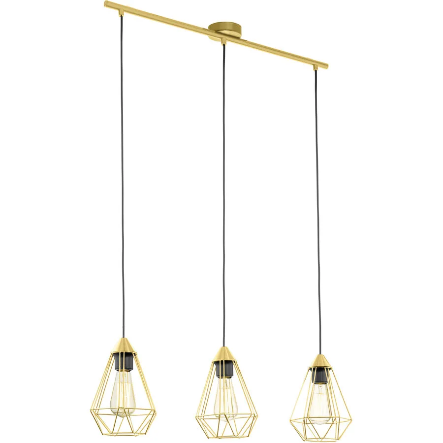 Eglo Pendellampe Tarbes Stahl 17.5 cm 130 cm - Farbe: messing
